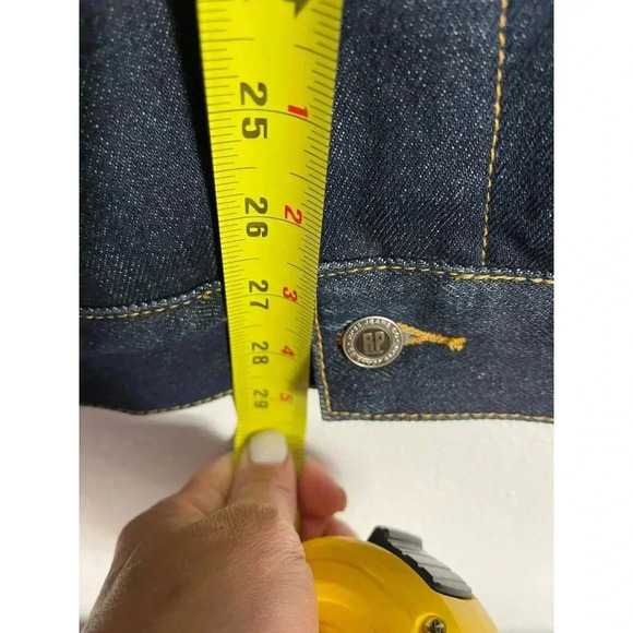 RP55 Vintage Mens Long Sleeve Collared Denim Jeans Jacket XXXL - Picture 6 of 7